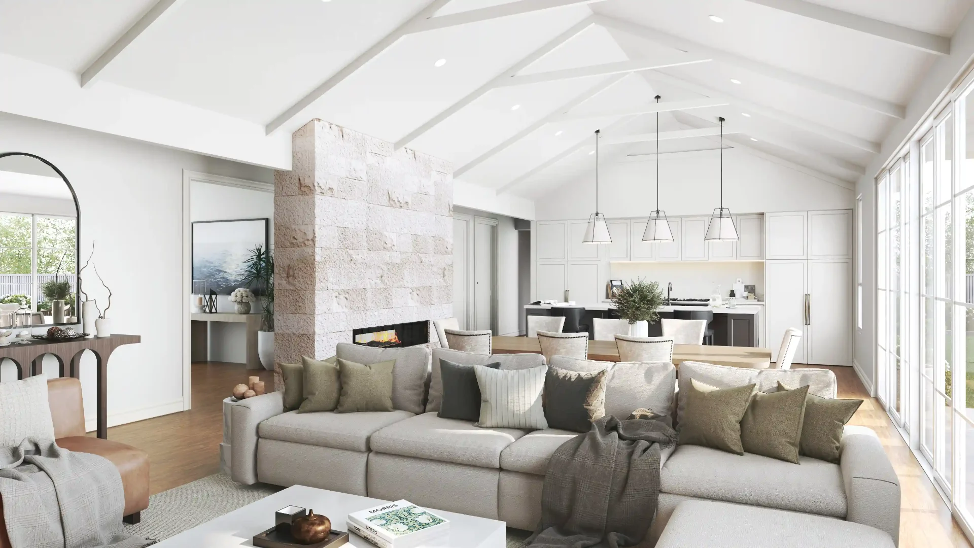Photorealistic interior 3D render showcase