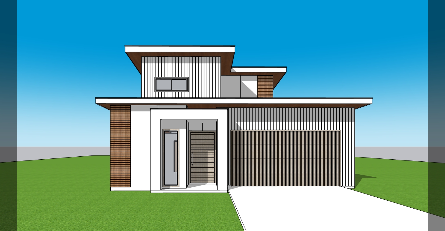 Japandi facade design — Baxter 25
