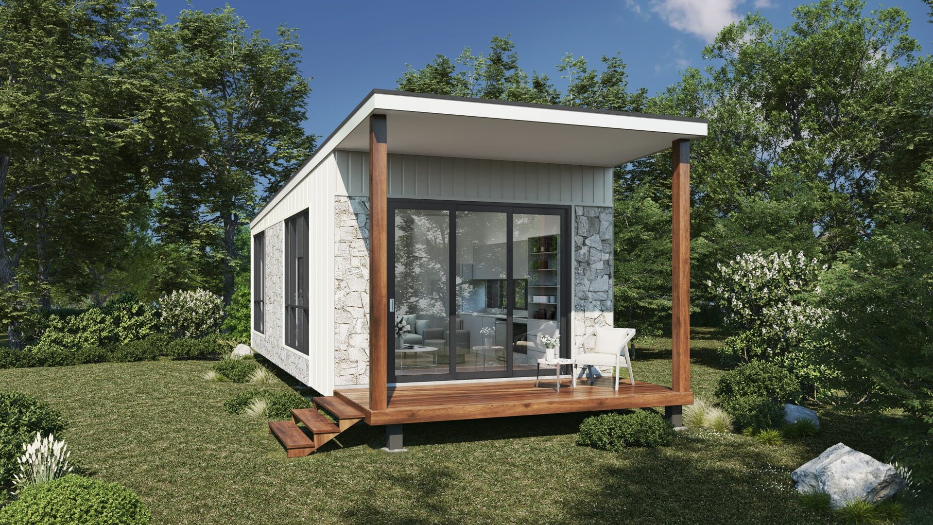 Stone Accent Tiny Home