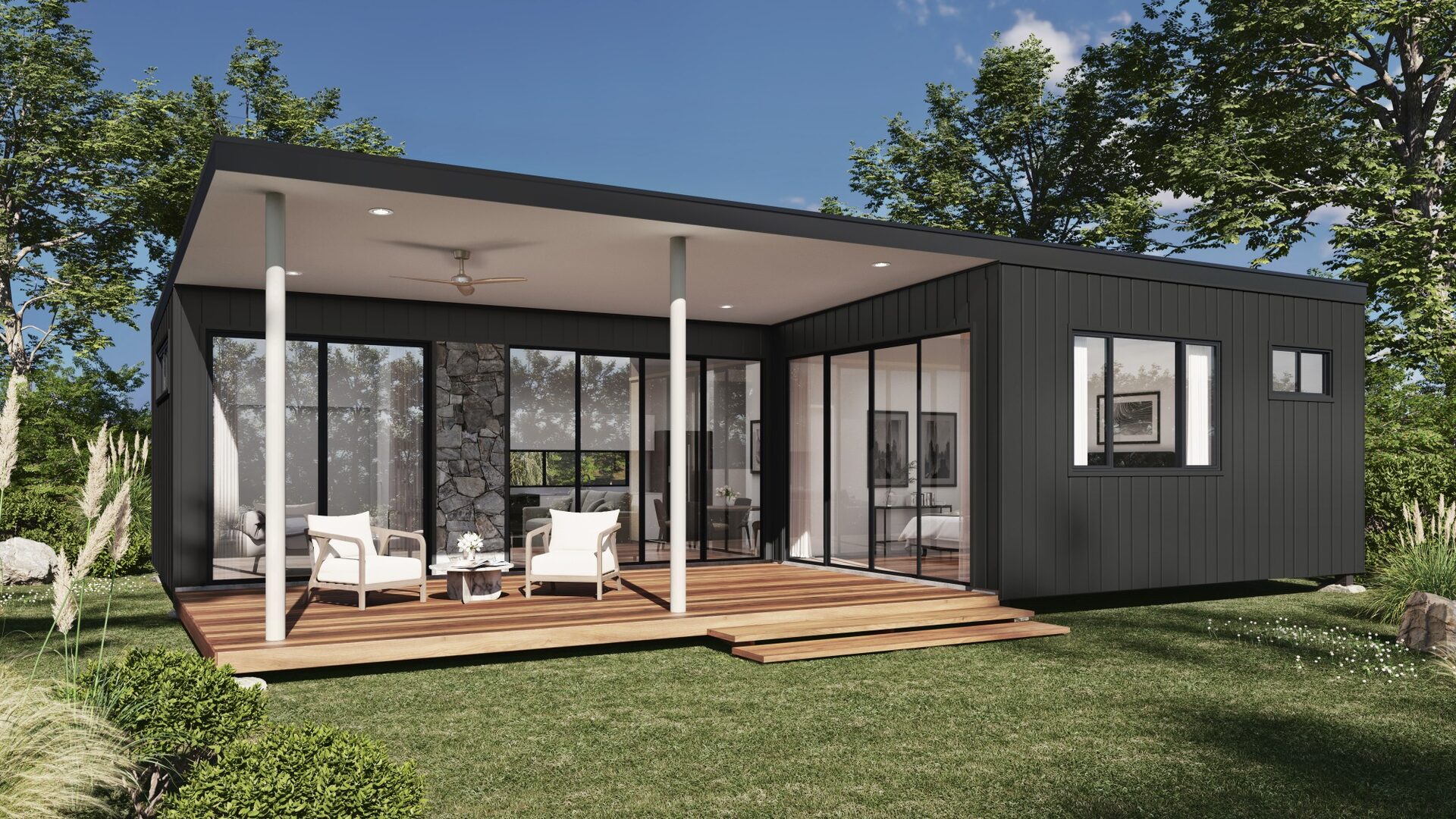 Charcoal Skillion Tiny Home