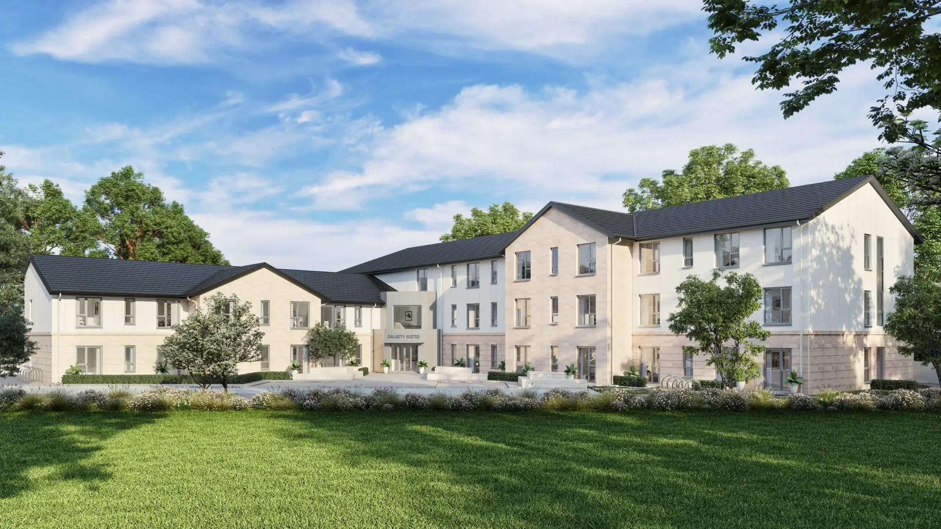 3D render of a large commercial project