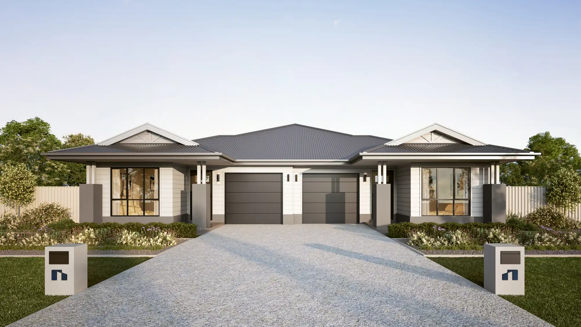 3D render of a duplex development